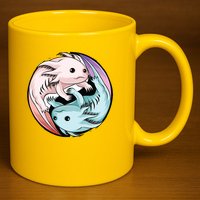 Ying Yang Axolotls 11oz C Handle Ceramic Mug