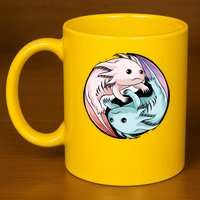 Ying Yang Axolotls 11oz C Handle Ceramic Mug