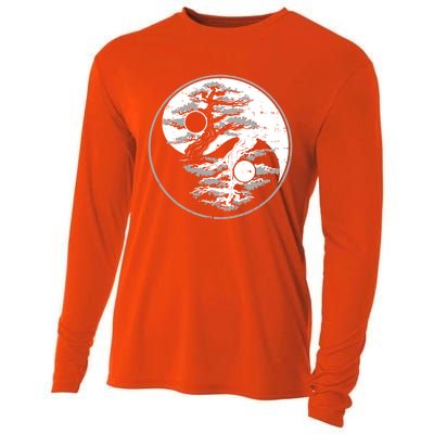 Yin Yang Bonsai Tree Spiritual Enso Circle Yoga Gift Idea Gift Cooling Performance Long Sleeve Crew