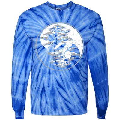 Yin Yang Bonsai Tree Spiritual Enso Circle Yoga Gift Idea Gift Tie-Dye Long Sleeve Shirt