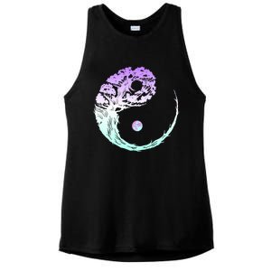 Yin Yang Bonsai Tree Japanese Gardening Zen Buddhist Funny Gift Ladies PosiCharge Tri-Blend Wicking Tank