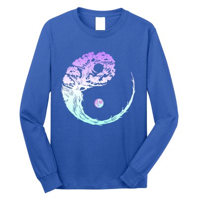 Yin Yang Bonsai Tree Japanese Gardening Zen Buddhist Funny Gift Long Sleeve Shirt