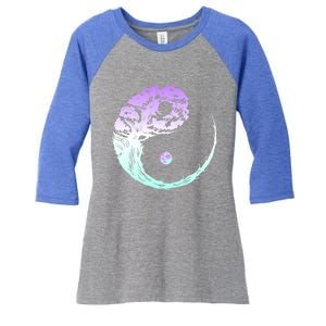 Yin Yang Bonsai Tree Japanese Gardening Zen Buddhist Funny Gift Women's Tri-Blend 3/4-Sleeve Raglan Shirt