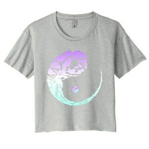 Yin Yang Bonsai Tree Japanese Gardening Zen Buddhist Funny Gift Women's Crop Top Tee