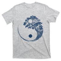 Yin Yang Blue Bonsai Tree Japanese Buddhist Zen T-Shirt