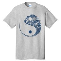 Yin Yang Blue Bonsai Tree Japanese Buddhist Zen Tall T-Shirt