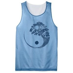 Yin Yang Blue Bonsai Tree Japanese Buddhist Zen Mesh Reversible Basketball Jersey Tank