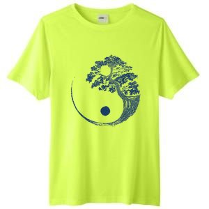 Yin Yang Blue Bonsai Tree Japanese Buddhist Zen Tall Fusion ChromaSoft Performance T-Shirt