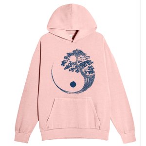 Yin Yang Blue Bonsai Tree Japanese Buddhist Zen Urban Pullover Hoodie