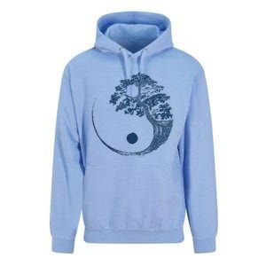 Yin Yang Blue Bonsai Tree Japanese Buddhist Zen Unisex Surf Hoodie