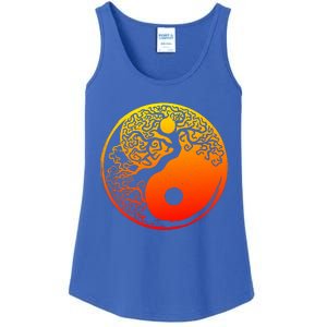 Yin Yang Bonsai Tree Japanese Cute Gift Golden Sun Buddhist Zen Ladies Essential Tank