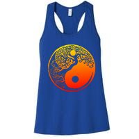 Yin Yang Bonsai Tree Japanese Cute Gift Golden Sun Buddhist Zen Women's Racerback Tank