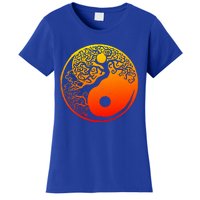 Yin Yang Bonsai Tree Japanese Cute Gift Golden Sun Buddhist Zen Women's T-Shirt