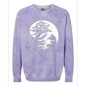 Yin Yang Bonsai Tree Spiritual Enso Circle Yoga Gift Idea Funny Gift Colorblast Crewneck Sweatshirt