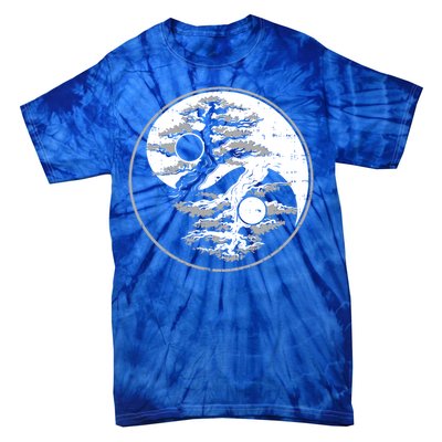 Yin Yang Bonsai Tree Spiritual Enso Circle Yoga Gift Idea Funny Gift Tie-Dye T-Shirt