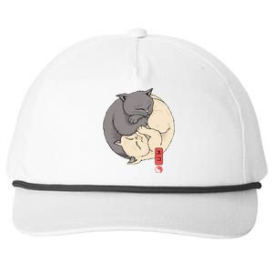 Yin Yang Cats Snapback Five-Panel Rope Hat