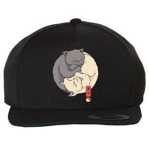 Yin Yang Cats Wool Snapback Cap