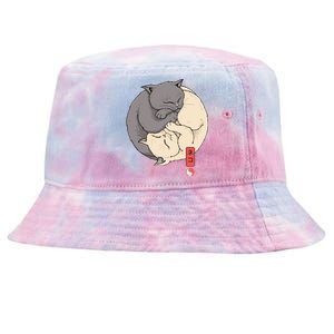 Yin Yang Cats Tie-Dyed Bucket Hat