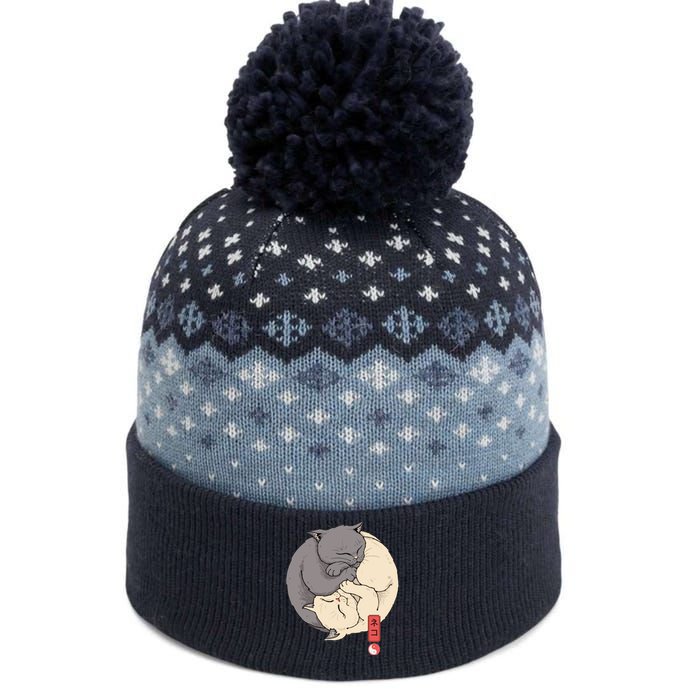 Yin Yang Cats The Baniff Cuffed Pom Beanie