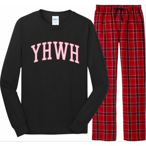 Yhwh Yahweh Christian N Preppy Aesthetic Funny Gift Long Sleeve Pajama Set