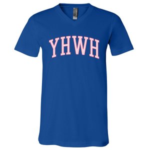 Yhwh Yahweh Christian N Preppy Aesthetic Funny Gift V-Neck T-Shirt