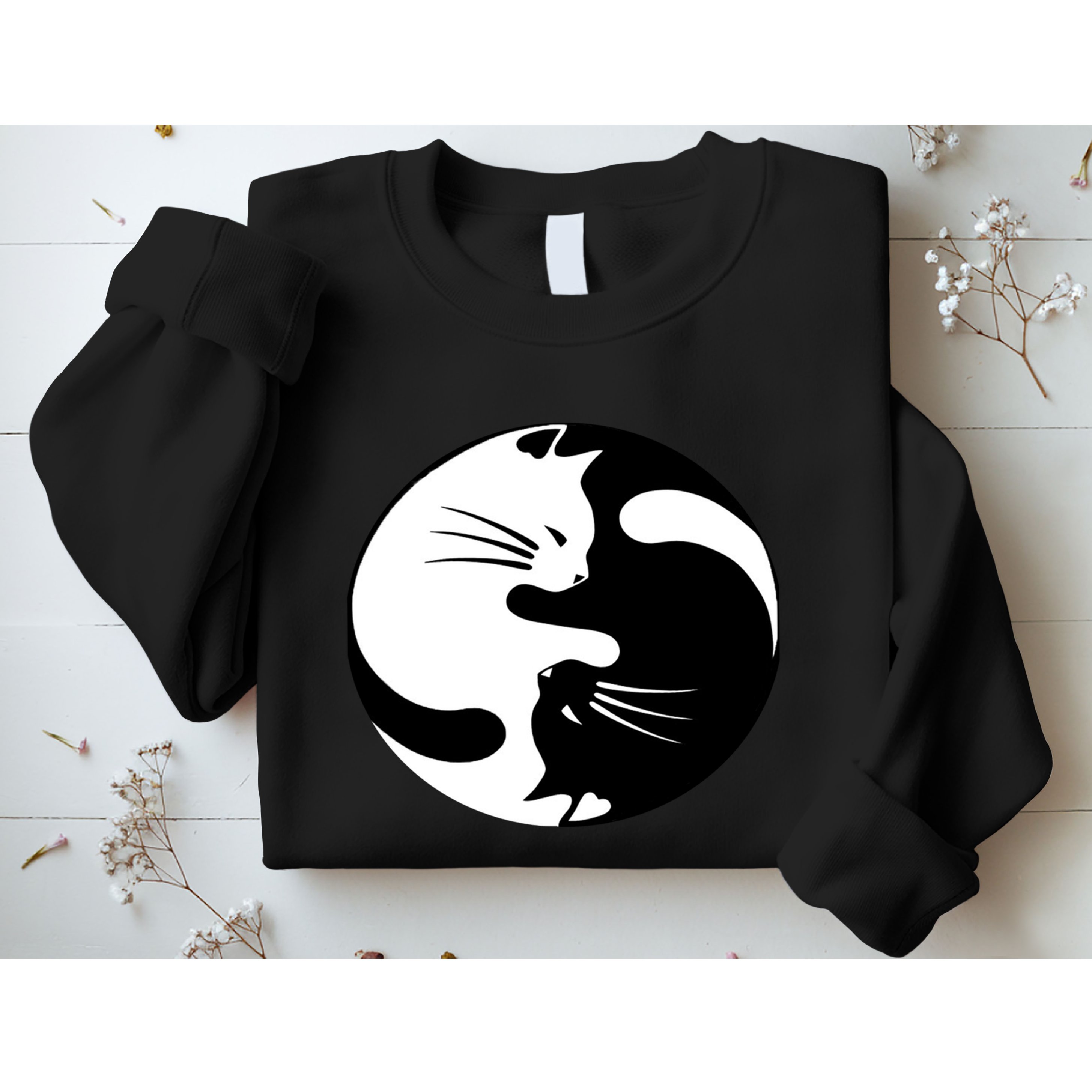 Ying Yang Cat Sweatshirt