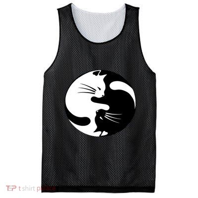 Ying Yang Cat Mesh Reversible Basketball Jersey Tank