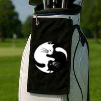 Ying Yang Cat Golf Towel