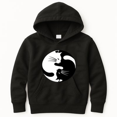 Ying Yang Cat Kids Hoodie