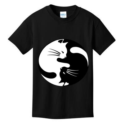 Ying Yang Cat Kids T-Shirt