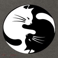 Ying Yang Cat Cotton Canvas Backpack