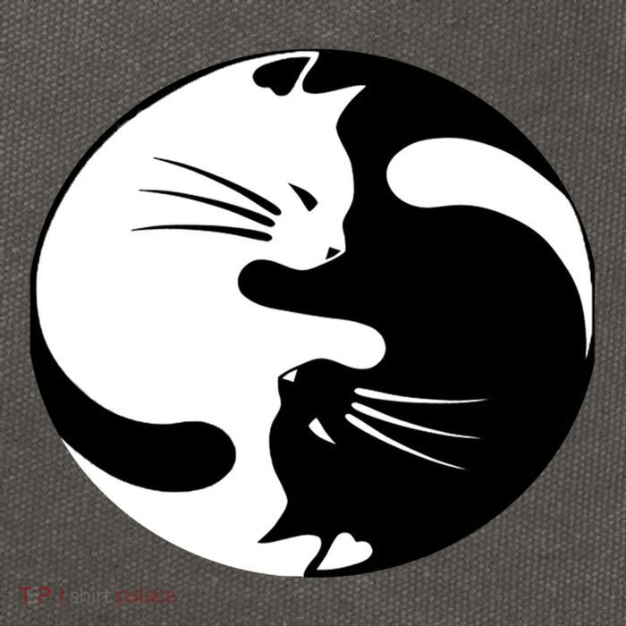 Ying Yang Cat Cotton Canvas Backpack