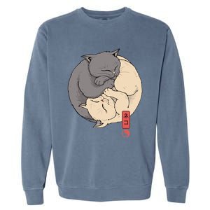 Yin Yang Cats Garment-Dyed Sweatshirt