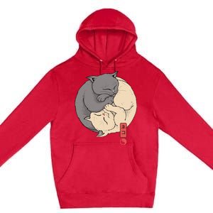 Yin Yang Cats Premium Pullover Hoodie