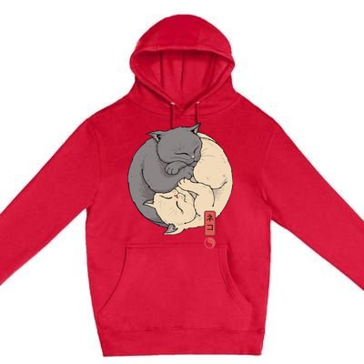 Yin Yang Cats Premium Pullover Hoodie