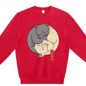 Yin Yang Cats Premium Crewneck Sweatshirt