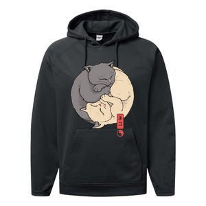 Yin Yang Cats Performance Fleece Hoodie