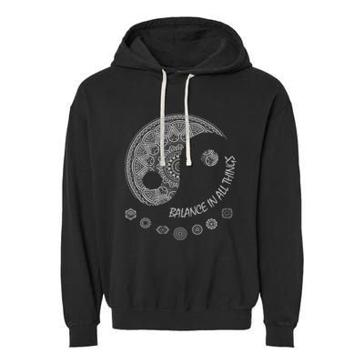 Ying Yang Chakra Spirit Spiritual Balance Mind Garment-Dyed Fleece Hoodie
