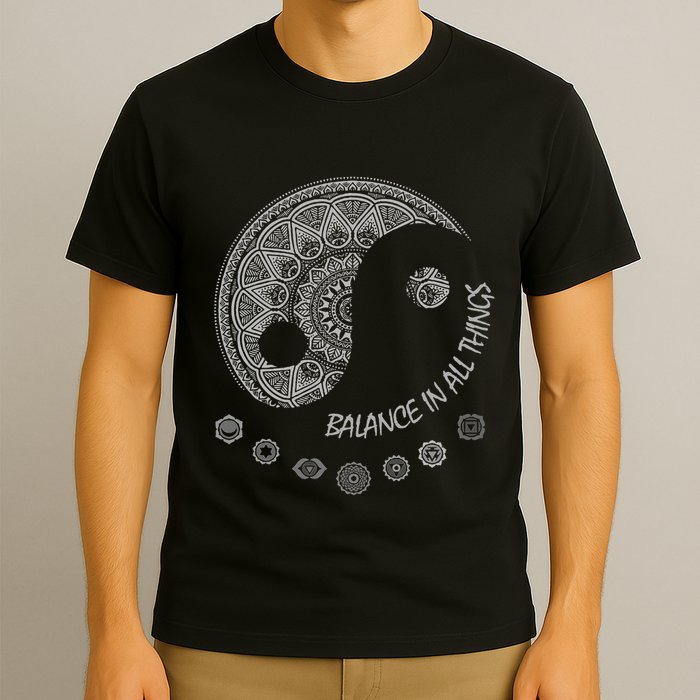 Ying Yang Chakra Spirit Spiritual Balance Mind T-Shirt