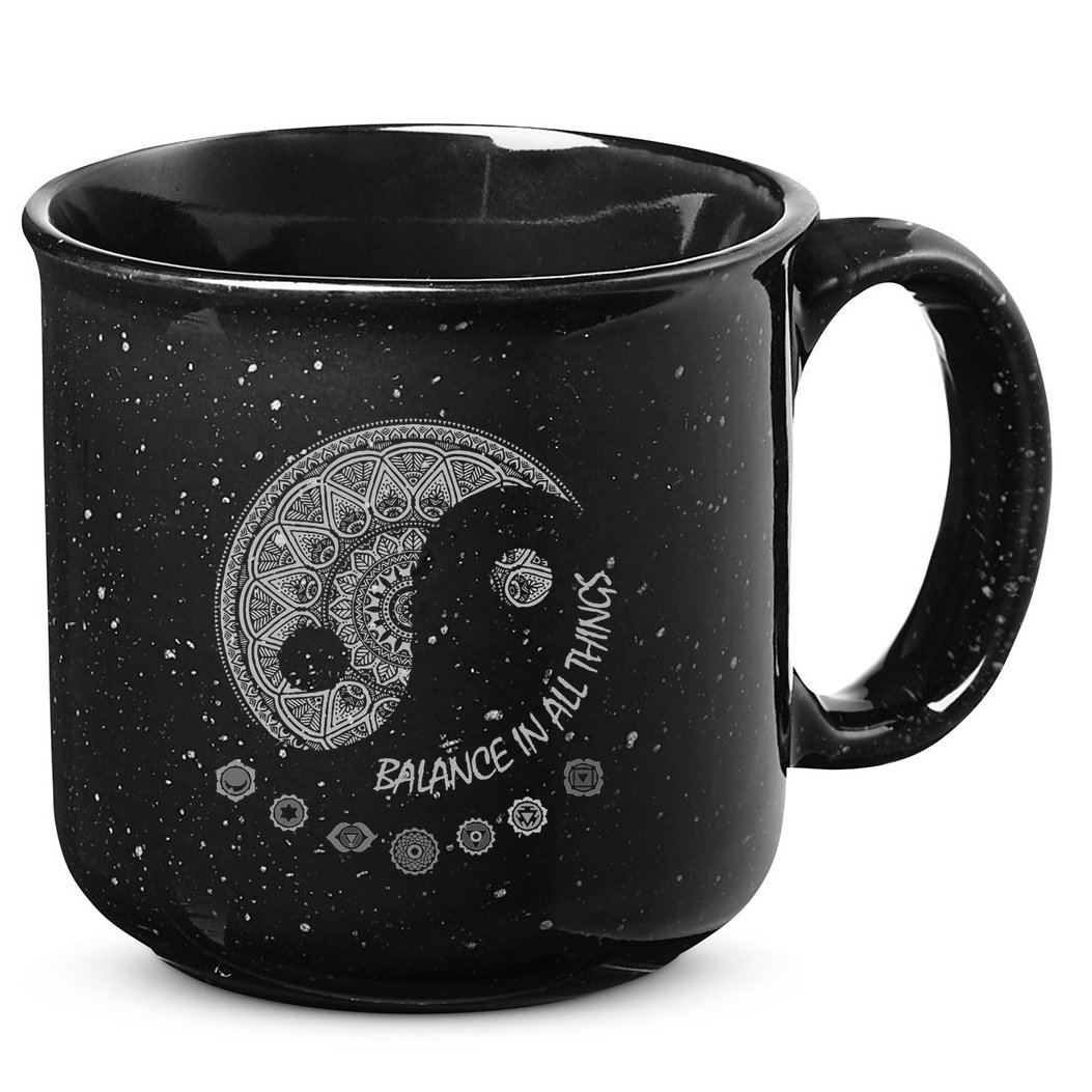 Ying Yang Chakra Spirit Spiritual Balance Mind 15oz Campfire Ceramic Mug