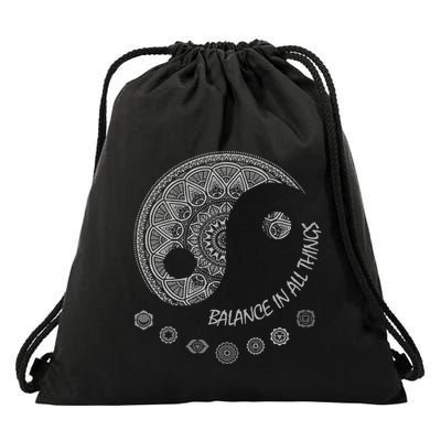Ying Yang Chakra Spirit Spiritual Balance Mind Drawstring Bag