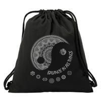 Ying Yang Chakra Spirit Spiritual Balance Mind Drawstring Bag