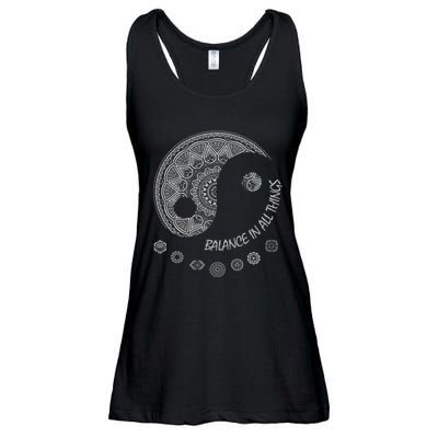 Ying Yang Chakra Spirit Spiritual Balance Mind Ladies Essential Flowy Tank