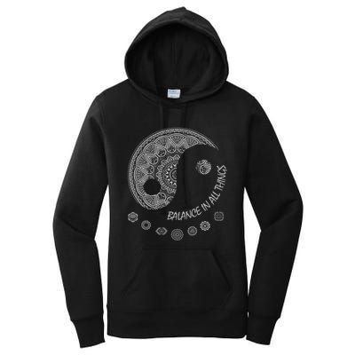 Ying Yang Chakra Spirit Spiritual Balance Mind Women's Pullover Hoodie