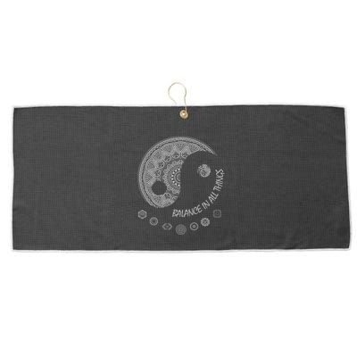 Ying Yang Chakra Spirit Spiritual Balance Mind Large Microfiber Waffle Golf Towel