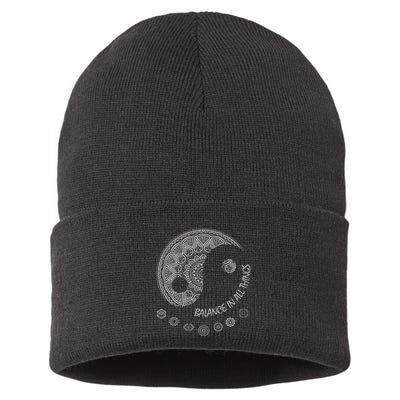 Ying Yang Chakra Spirit Spiritual Balance Mind Sustainable Knit Beanie