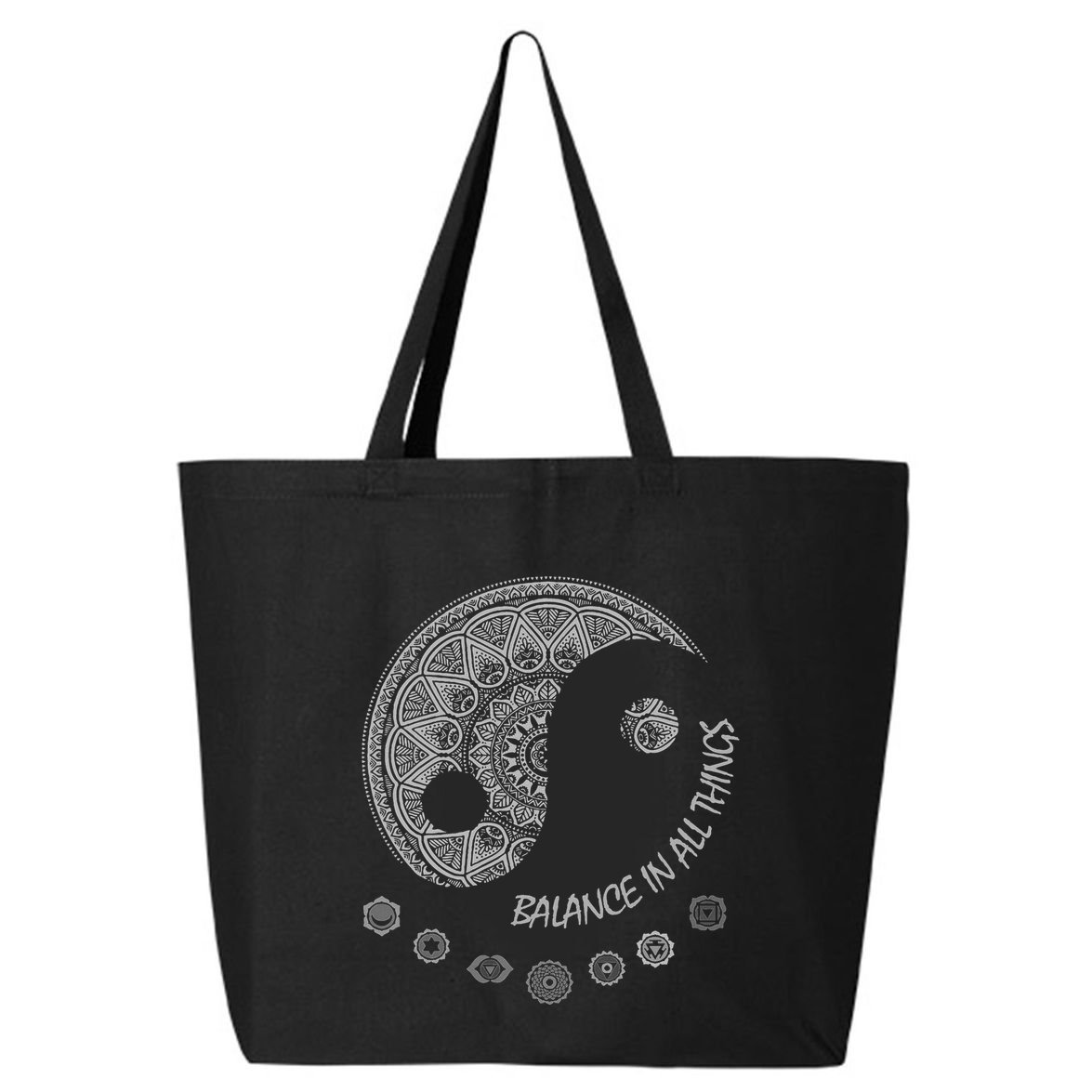 Ying Yang Chakra Spirit Spiritual Balance Mind 25L Jumbo Tote