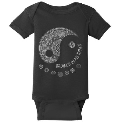 Ying Yang Chakra Spirit Spiritual Balance Mind Baby Bodysuit