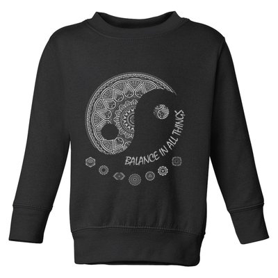 Ying Yang Chakra Spirit Spiritual Balance Mind Toddler Sweatshirt