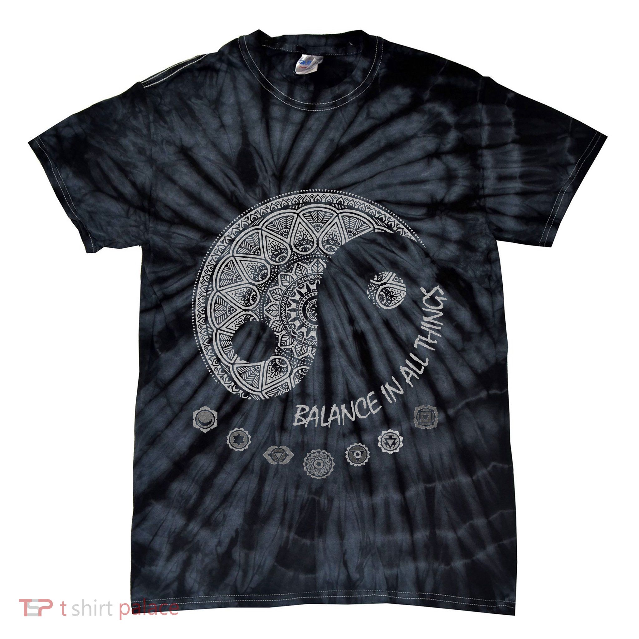 Ying Yang Chakra Spirit Spiritual Balance Mind Tie-Dye T-Shirt